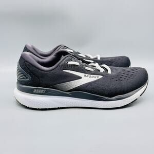 Brooks Shoes Womens 8.5 Black Ghost 15 Running Mesh Lace Up Athletic Sneakers